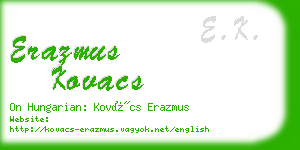 erazmus kovacs business card